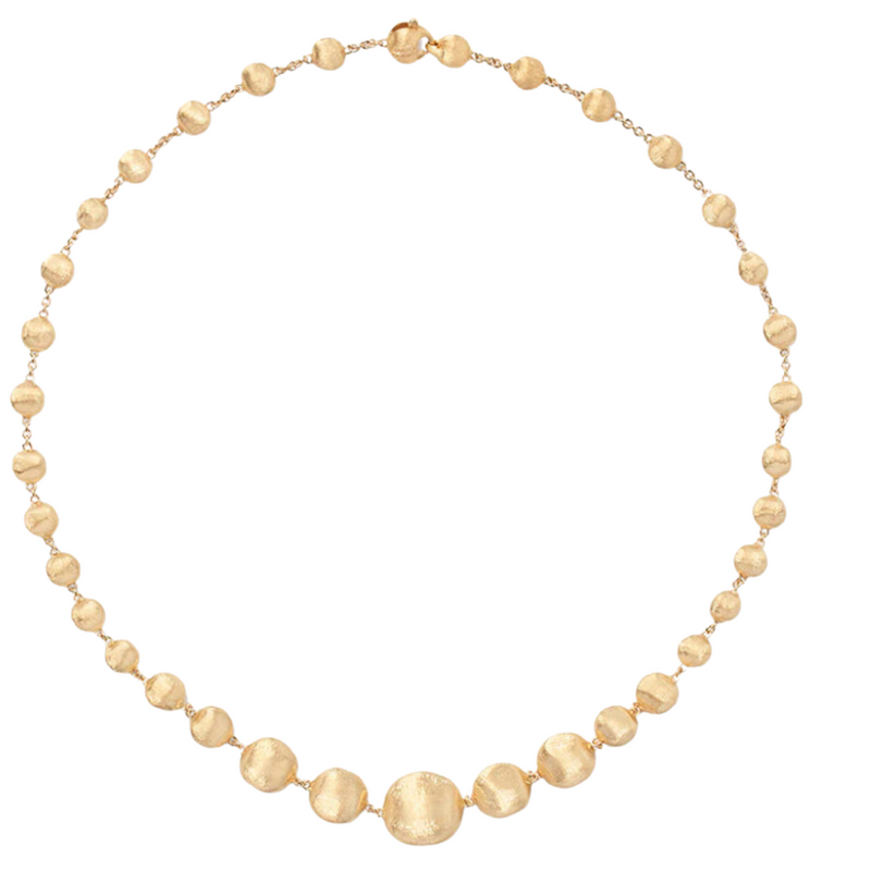 18K Yellow Gold Mixed Bead Medium Necklace