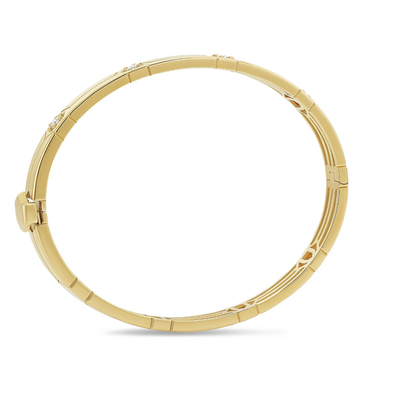 Miseno Baia Sommersa 18K Yellow Gold Diamonds Bangle Bracelet