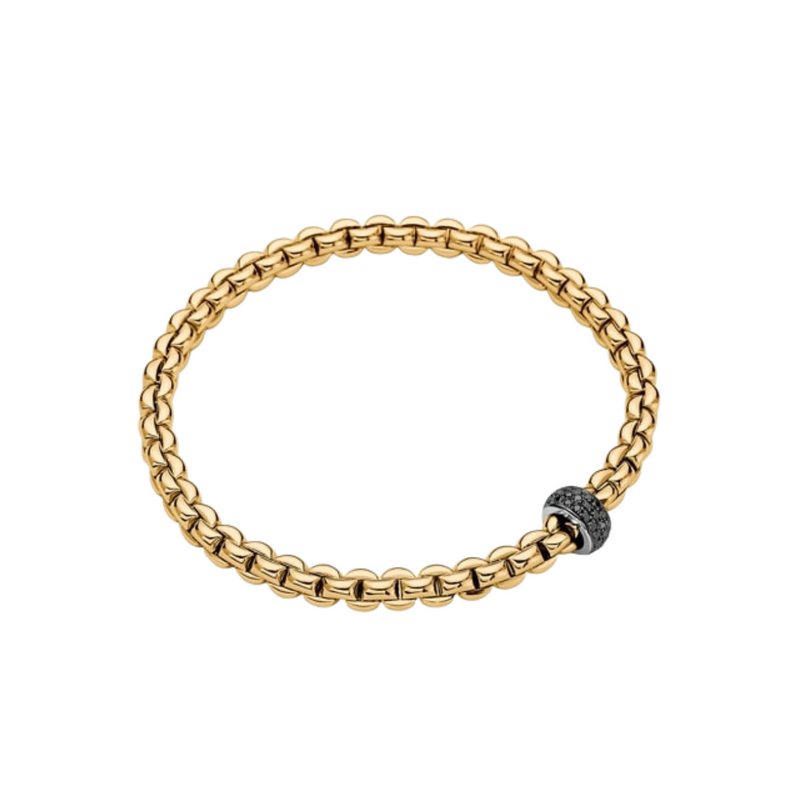 Eka 18K Yellow Gold Black Pavè Diamond Flex’it Bracelet
