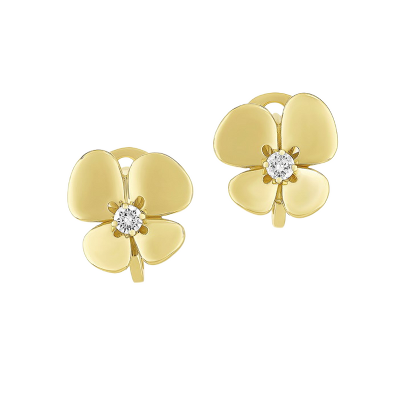 Manfredi Jewels - Miseno Ischia 18K Yellow Gold Diamond & White Diamond Earrings | Manfredi Jewels