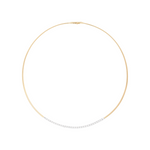 Masai 18K Yellow Gold Single Strand Coil Collar With Diamond Bar