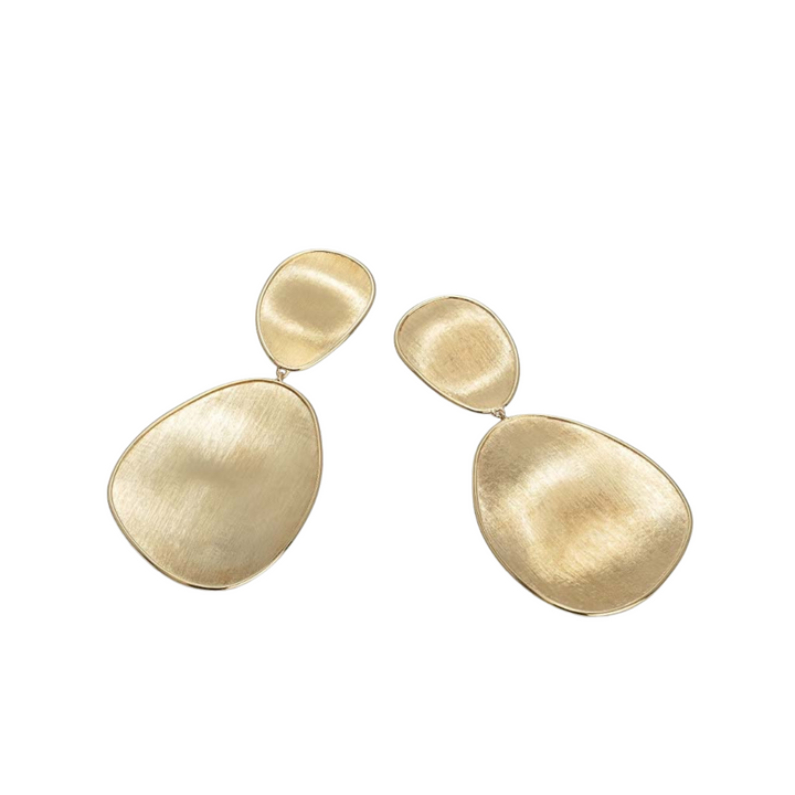 Marco Bicego - Lunaria 18K Yellow Gold Large Double Drop Earrings | Manfredi Jewels