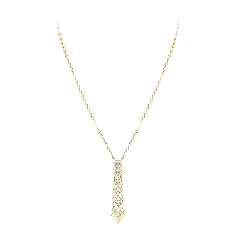 D-Vibes Tassel 18K Yellow Gold Diamond Necklace
