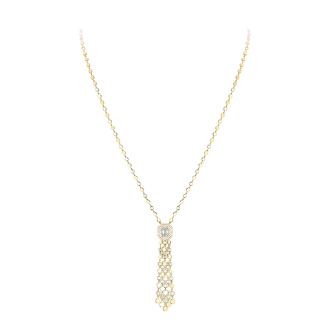 D-Vibes Tassel 18K Yellow Gold Diamond Necklace