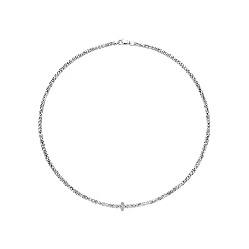 Prima 18K White Gold & Diamond Necklace