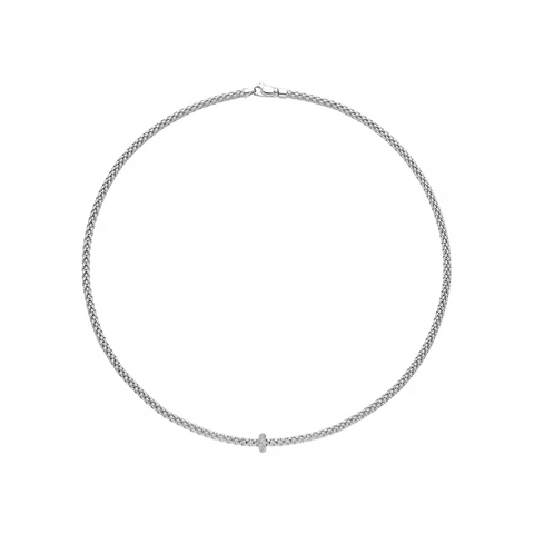 Prima 18K White Gold & Diamond Necklace