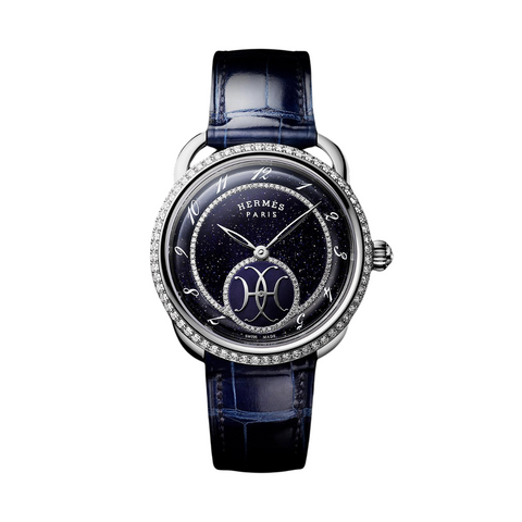 ARCEAU - DOUBLE H DIAMOND SET AVENTURINE MEDIUM WATCH