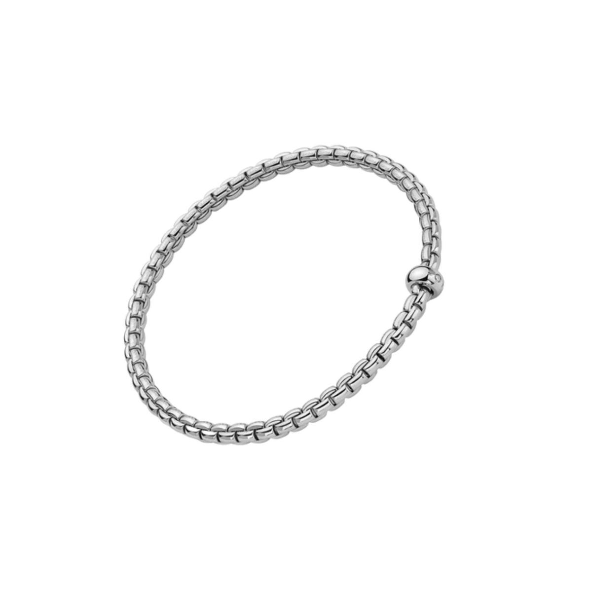 Fope - Eka 18K White Gold Diamond Flex’it Bracelet | Manfredi Jewels