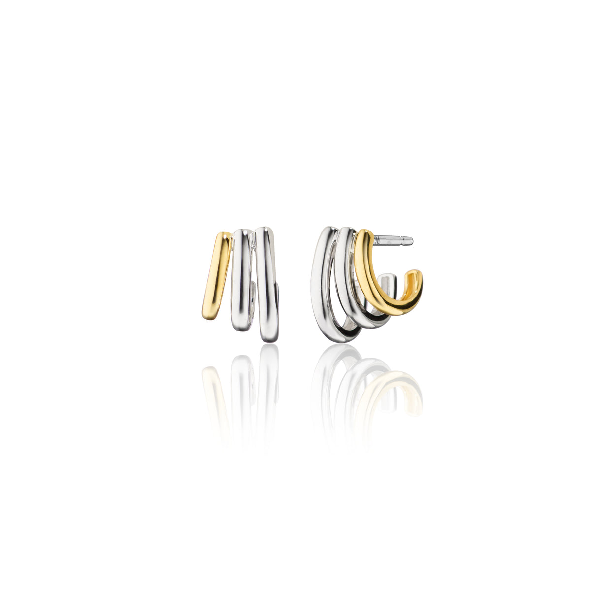 Monica Rich Kosann Jewelry - Sterling Silver & Yellow Gold Hoop Earring | Manfredi Jewels