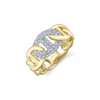 Kate 14K Yellow Gold 0.52 ct Diamond Pavé Link Center Ring