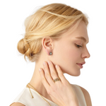 Stella 18K Yellow Gold Mini Sapphire Moonstone Earrings