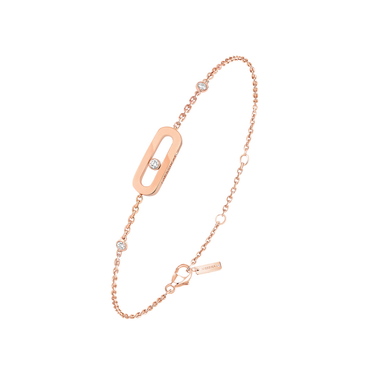 Messika Jewelry - Move Uno 18K Rose Gold Diamond Bracelet | Manfredi Jewels