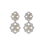 Opera Full Pavé 18K White & Yellow Gold Pendant Diamond Earrings