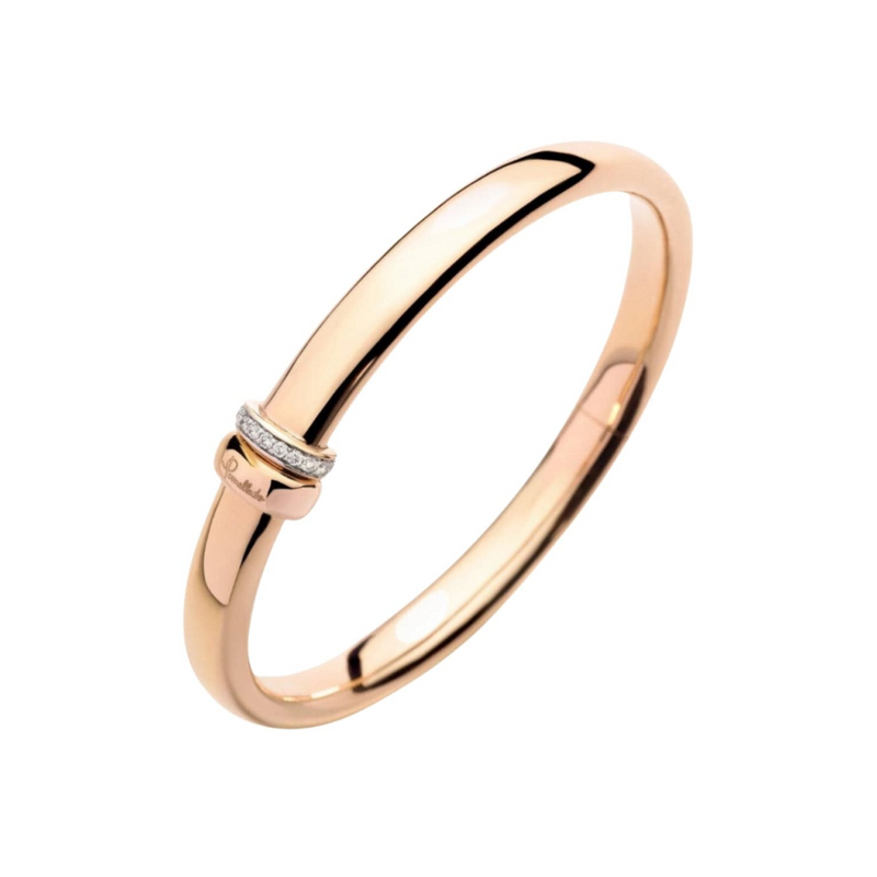 Pomellato Jewelry - Iconica 18K Rose Gold Diamond Bangle Bracelet | Manfredi Jewels