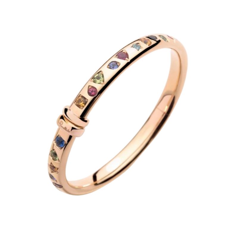 Iconica Colour 18K Rose Gold Mixed Gemstones Bangle Bracelet