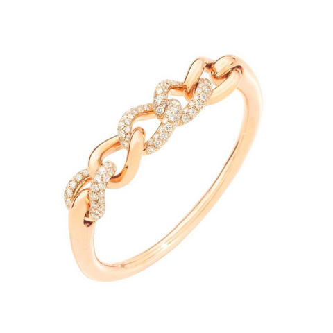 Catene 18K Rose Gold Diamond Chain Bracelet