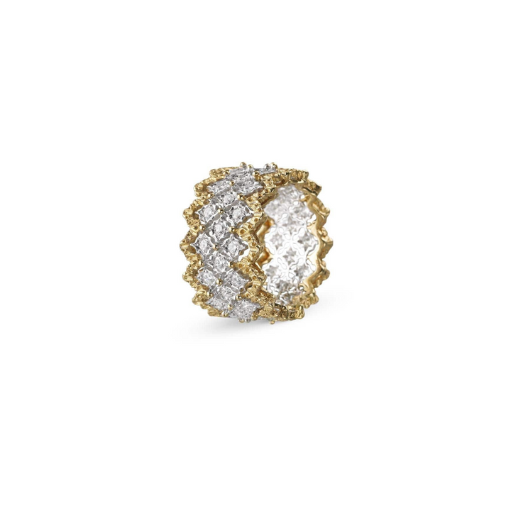 Buccellati Jewelry - Rombi Eternelle 18K Yellow & White Gold Diamond Ring | Manfredi Jewels