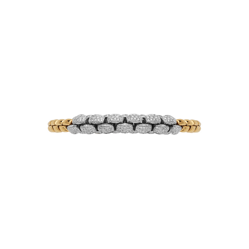 Eka 18K Yellow & White Gold Diamond Pavé Chain Flex’it Bracelet