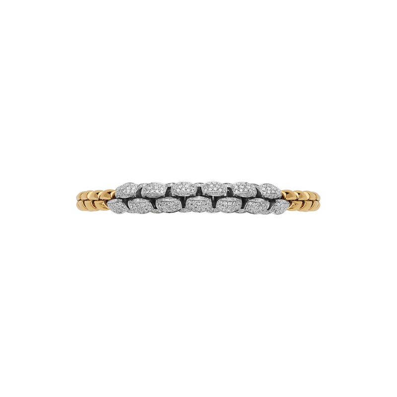 Eka 18K Yellow & White Gold Diamond Pavé Chain Flex’it Bracelet