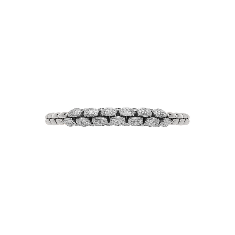 Eka 18K White Gold Diamond Pavé Chain Flex’it Bracelet