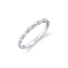 Kate 14K White Gold 0.05 ct Diamond Heart Band Ring