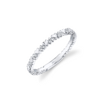 Kate 14K White Gold 0.05 ct Diamond Heart Band Ring