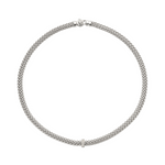 Vendome 18K White Gold Pavè Diamond Necklace