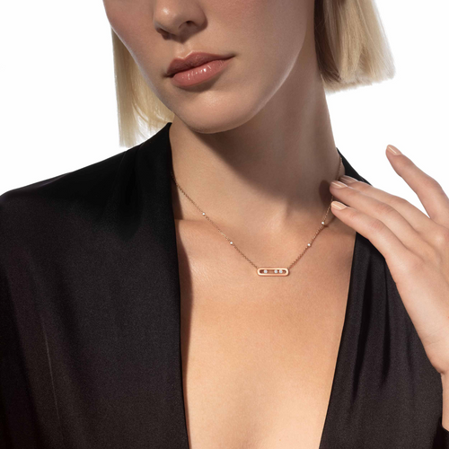 Baby Move 18K Rose Gold Diamond Necklace