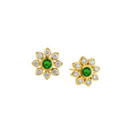 Mogul 18K Yellow Gold Flower Studs Earrings