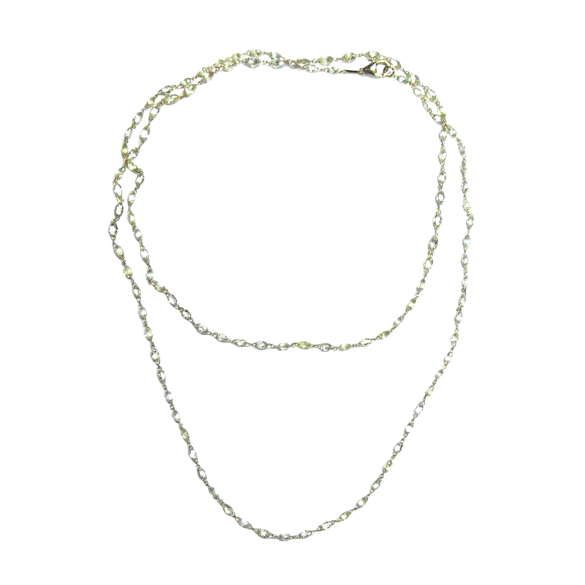 Etho Maria Jewelry - Platinum White Briolletes Diamond Necklace | Manfredi Jewels