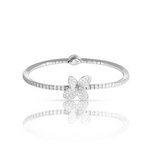 Heart to Earth 18K White Gold Pavé Diamond Flower Bracelet