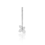 Heart to Earth 18K White Gold Pavé Diamond Single Earring