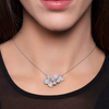 Stella in Fiore 18K White Gold Pavé Diamond Necklace