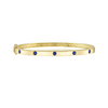 14K Yellow Gold 0.38ct Blue Sapphire Bangle