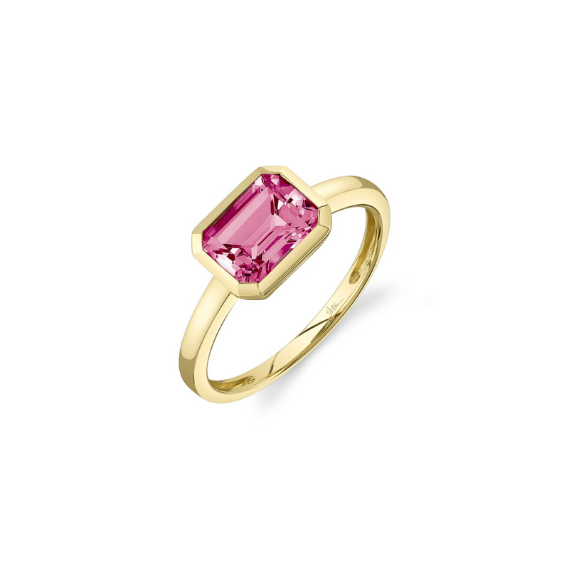 14K Yellow Gold 2.13ct Pink Topaz Ring