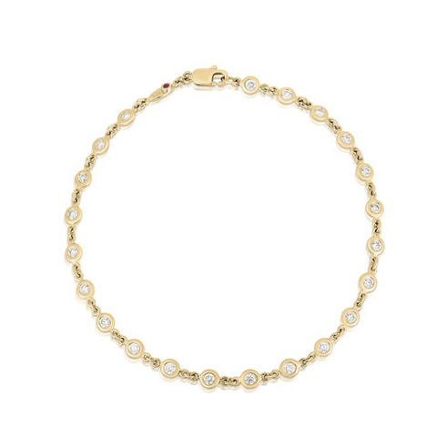 18K Yellow Gold Diamonds by the Inch Diamond Bracelet