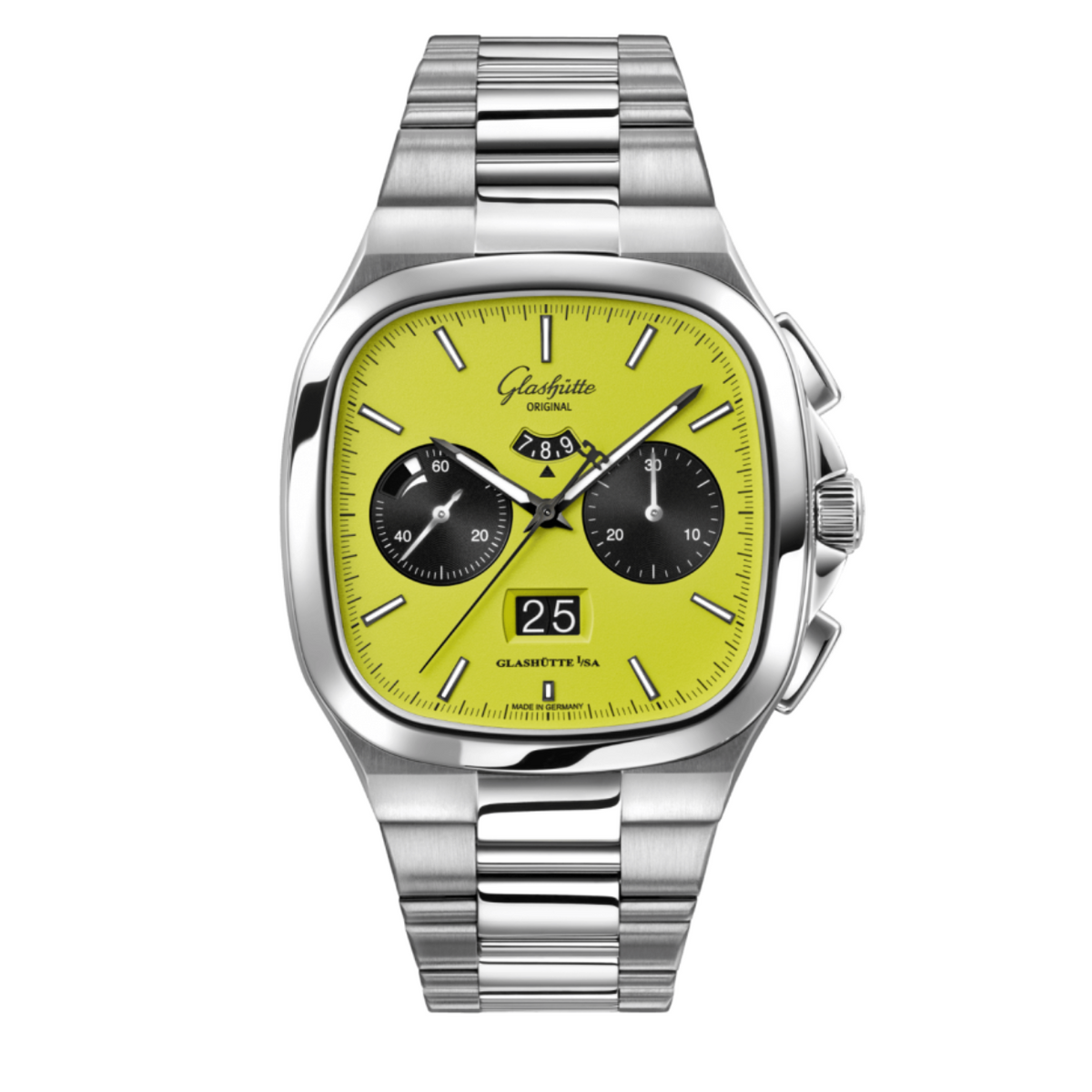 Glashütte Original Watches - SEVENTIES CHRONOGRAPH PANORAMA DATE FUSION LIME GREEN | Manfredi Jewels