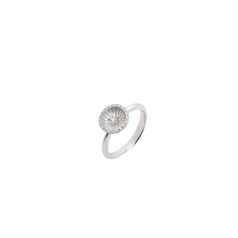 Mystar 18K White Ice Gold Diamond Ring
