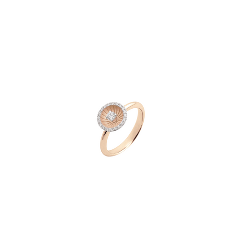 Mystar 18K Pink Champagne Gold Diamond Ring