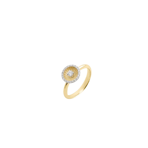 Mystar 18K Yellow Sunrise Gold Diamond Ring