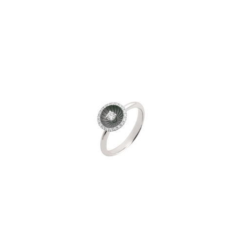 Mystar 18K Black Lava Gold Diamond Ring