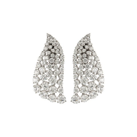 18kt White Gold Diamond Earrings