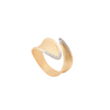 18K Yellow Gold Wrap Ring with Diamond Pavé