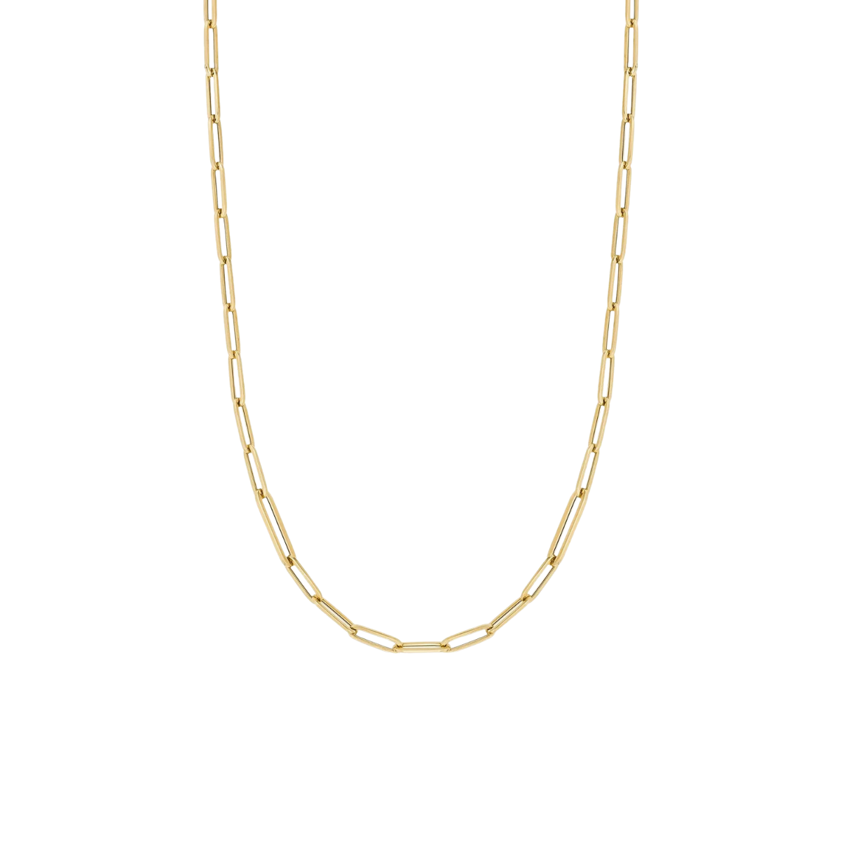 Roberto Coin - Designer Gold 18K Yellow Gold Alternating Size Paperclip Link 17 inch Necklace | Manfredi Jewels