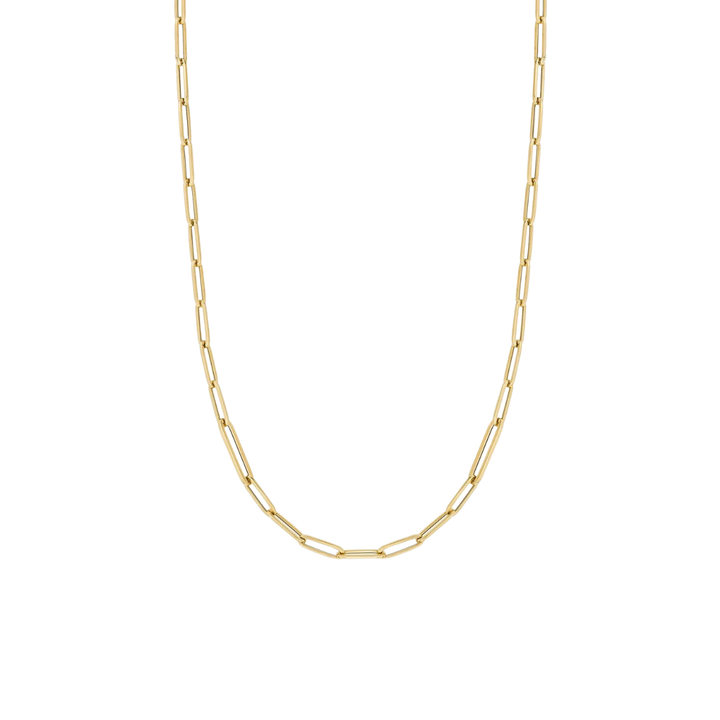 Roberto Coin - Designer Gold 18K Yellow Gold Alternating Size Paperclip Link 17 inch Necklace | Manfredi Jewels