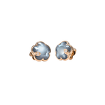 Petit Joli 18K Rose Gold Lunaire Onyx, White Moonstone, and Diamond Earrings