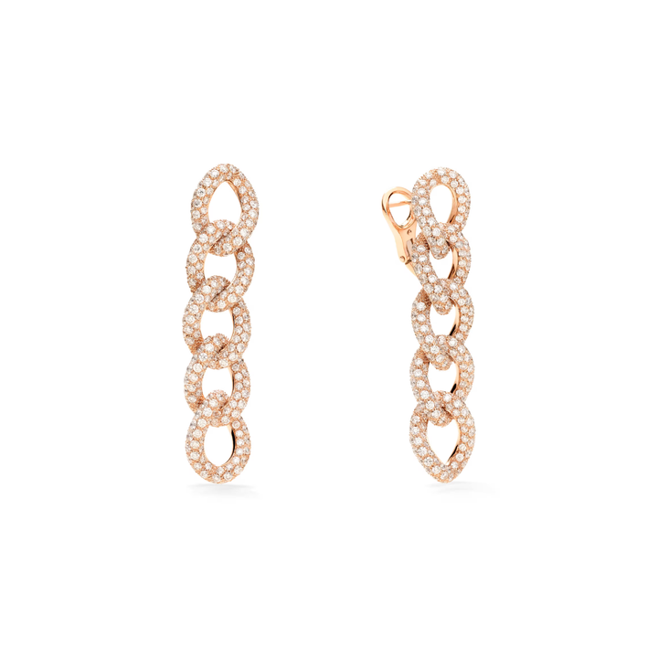 Pomellato Jewelry - 18K Rose Gold Catene Earrings | Manfredi Jewels