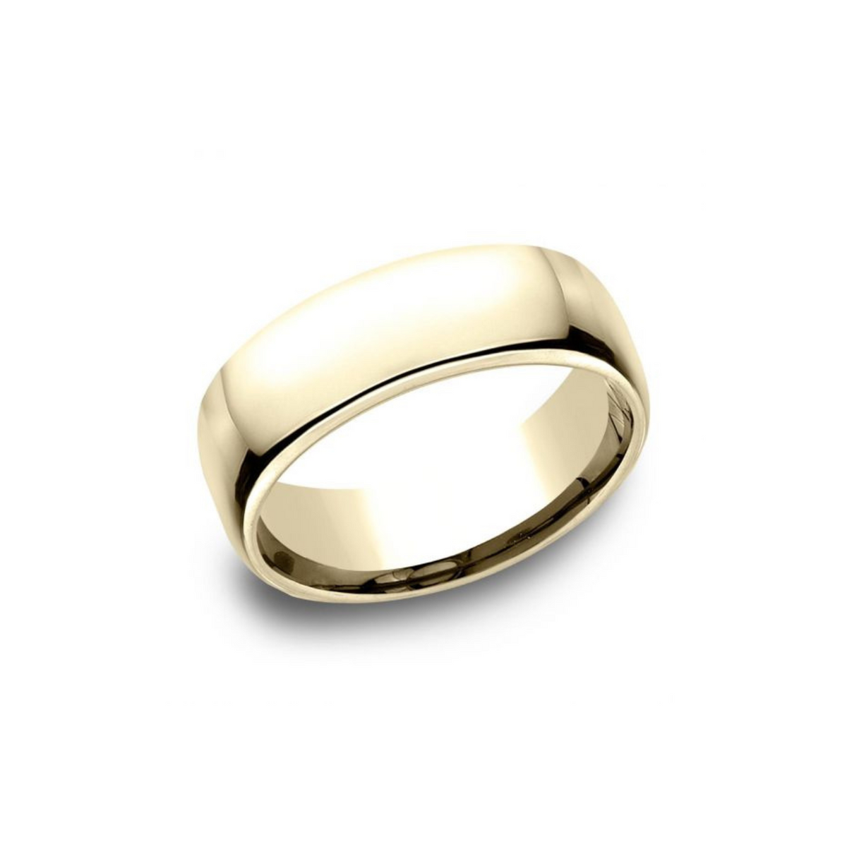 Benchmark Wedding Rings - 14K Yellow Gold European Comfort Fit 7.55 Wedding Band | Manfredi Jewels
