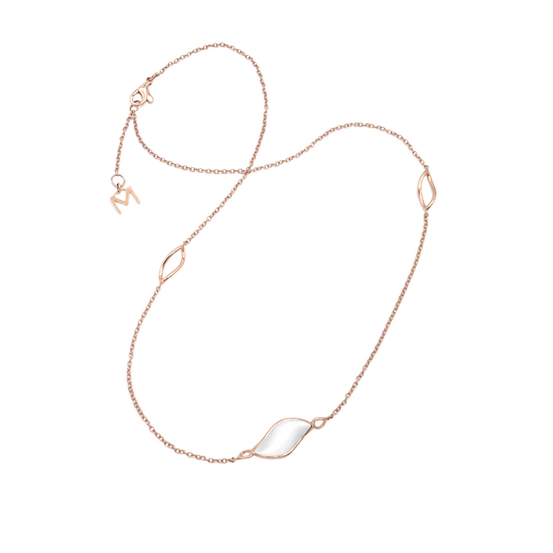 Navettes 18K Rose Gold & Mother of Pearl Necklace