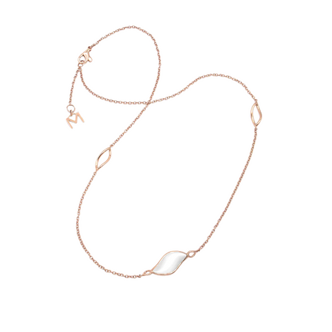 Navettes 18K Rose Gold & Mother of Pearl Necklace